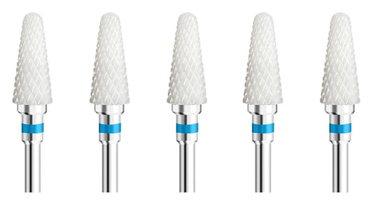 WWJN 5Pc Ceramic Nail Art Drill Bits Rotary Cutter Clean Apparatus for Manicure Nail Milling Machine Accessories Removal Nail Gel Tool