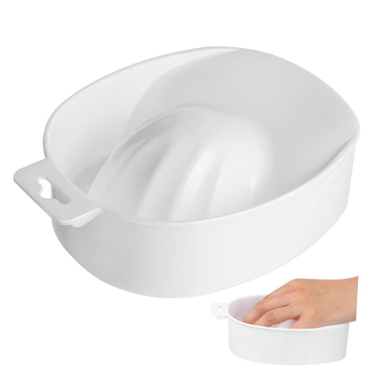 Mikinona Rectangular Soaking Bowl Nail Removal Tool White Nail Art Bowl Manicure Care