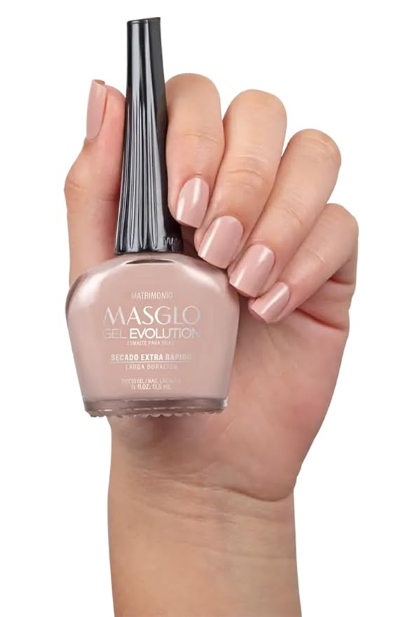 MASGLO Gel Evolution – Set of 3 Nail Polishes No UV/LED Lamp Needed, Fast-Drying, 12-Day Wear, 14-Free Formula, High-Gloss Finish, vegan (0.5 oz Each)