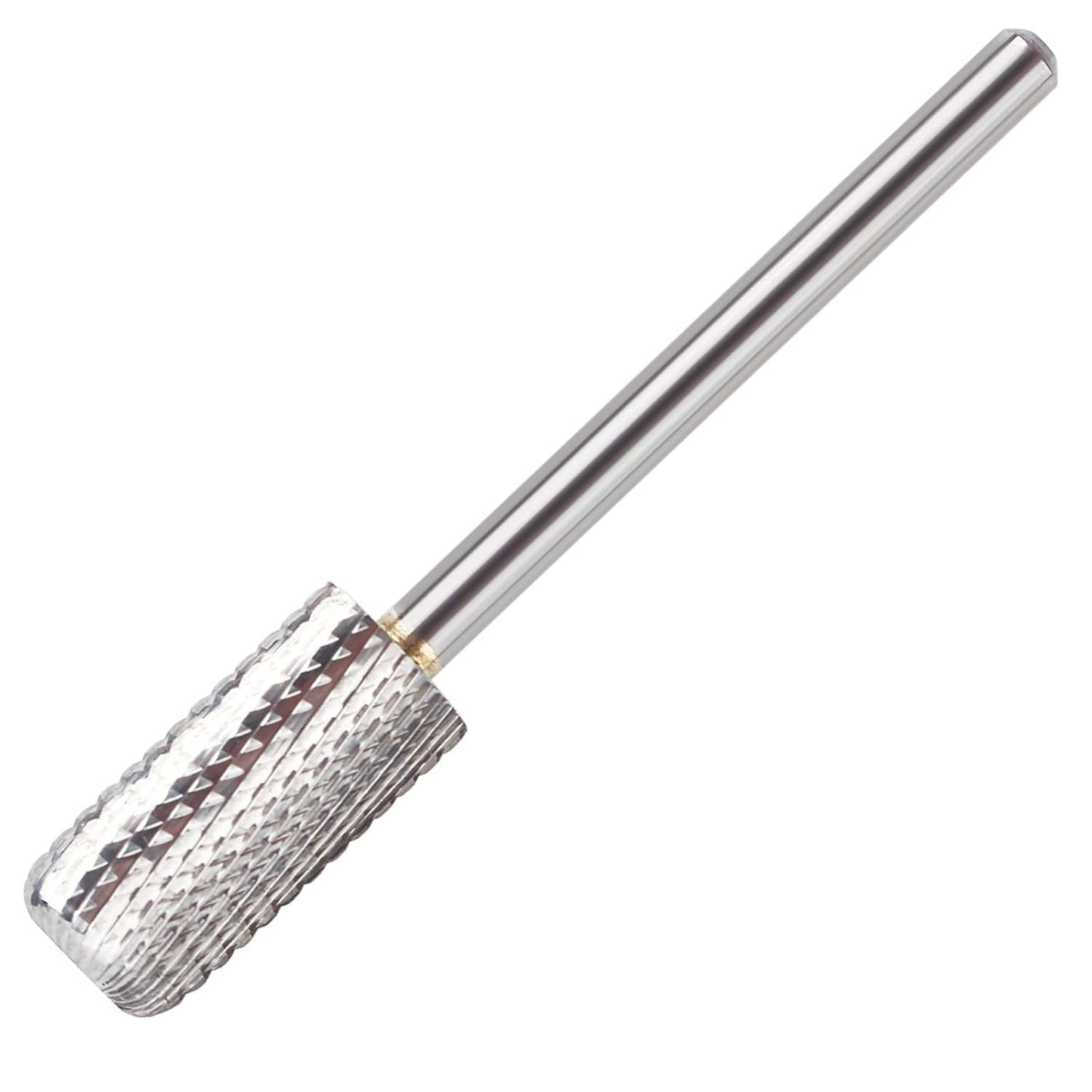QUNZHAO Nail Drill Bits Dust proof bit Tungsten Steel Fast remove Acrylic or Hard Gel 3/32" Shank - Manicure, Nail Art, Drill Machine (Fine-F, Silver)