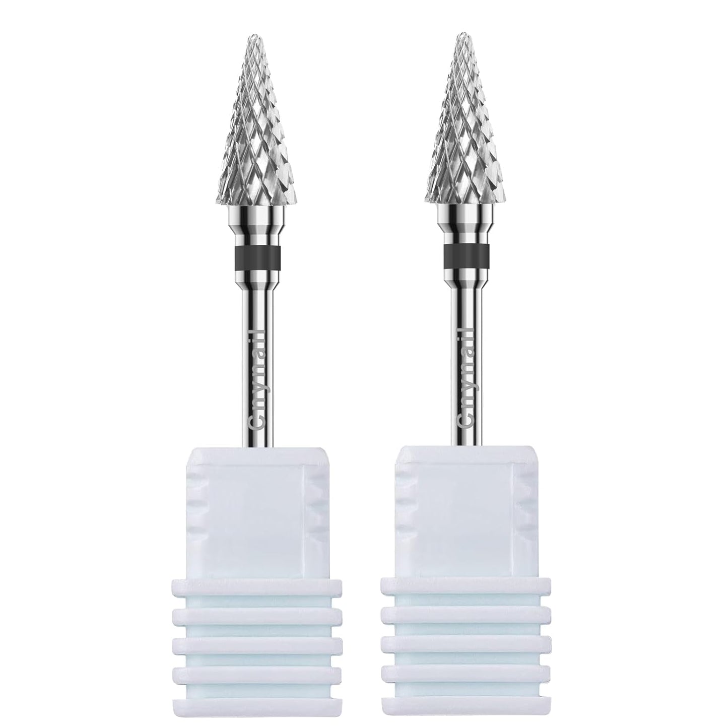3/32" 2PCS Clean Umberllas Bits Extra Coarse Grit Carbide Cuticle Cleaner Bit for Electric Nail Drills – Professional Manicure Tool for Nail Salons and Home Use (XC Grit. Silver)