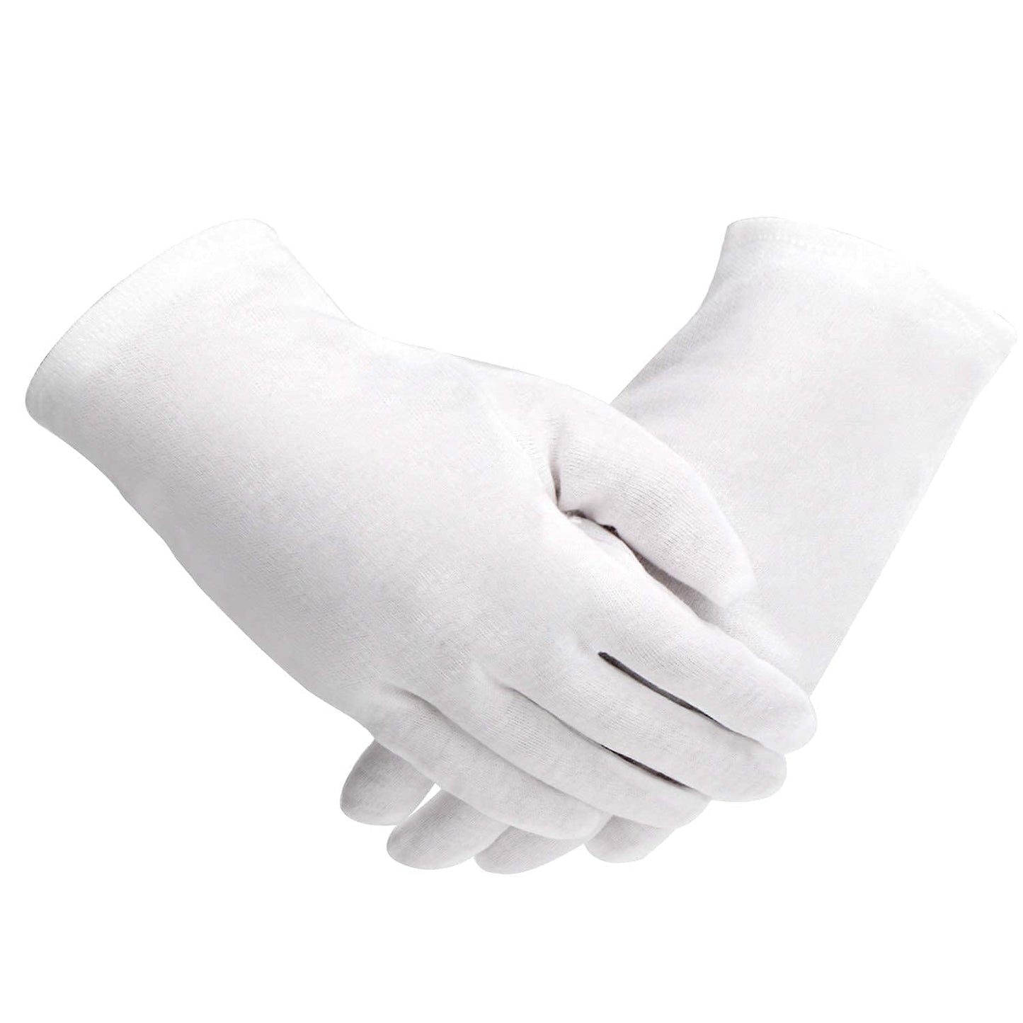 20 Pairs Archival Photo Gloves, White Work Gloves for Art Handling Working Photography Cloth Gloves Liners Bulk for Handling Jewelry, Film, Photo, Coin Collectors, Metal Inspection Men & Women