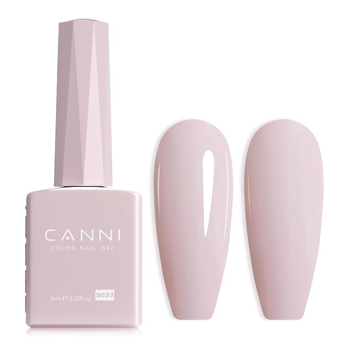 CANNI Nude Gel Nail Polish, 1Pcs Nude Pink Gel Polish Color High Gloss Soak Off Nail Manicure Salon DIY