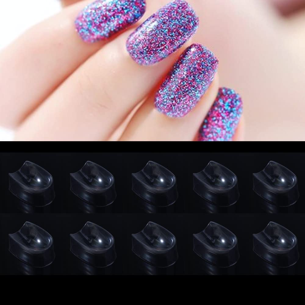 Leadigol Dipping Bowls Transparent Nail Dipping Trays Nail Dust Box Manicure French Dip Nail Powder Box