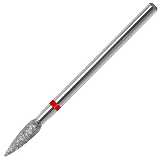 Cuticle Nail Drill Bit, 3/32'' Professional Safety Diamond Under Nail Cleaner for Cuticle Dead Skin Nail Prepare, Beginners Bits, Experienced Tech,Flame Shape (Fine)
