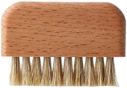 Brown Wooden Nail Brush, Natural Beech Wood Bristle Nail Brush Non-Slip Fingernail Hand Scrub Brush Nails and Toes Cleaning Tools Accessories