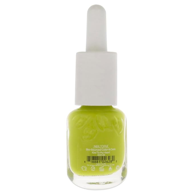Nailtopia Bio-Sourced, Chip-Free Nail Lacquer - Fast Dry Nail Polish - Superfood-Infused - Natural Nail Polish - Kiwi To My Heart - 0.169 oz