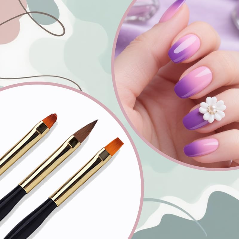 Nail Dotting Tools 8 Pcs Kit - 5PCS Nail Dotting Pens with 3 PCS Nail Painting Brushes, Double Ended Brush and Dotting Tool Kit, Nail Art Design Tools