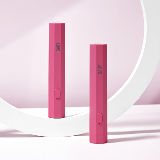 GAOY Handheld UV Light for Gel Nails, Portable LED Nail Lamp, Mini Nail Light, Cordless Rechargeable USB Nail Dryer for Fast Curing, Octagon Rosy