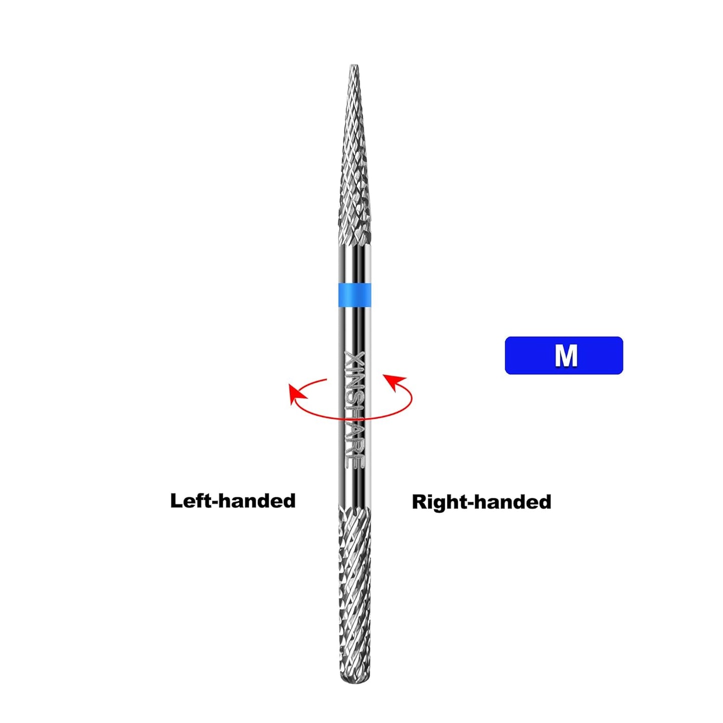 Multifunction Under Nail Drill Bit Double Ends Tungsten Carbide Sliver 3/32" Sharp Nail Gel Cuticle Remover Drill Bit for Nail Preparation Manicure Pedicure，Medium