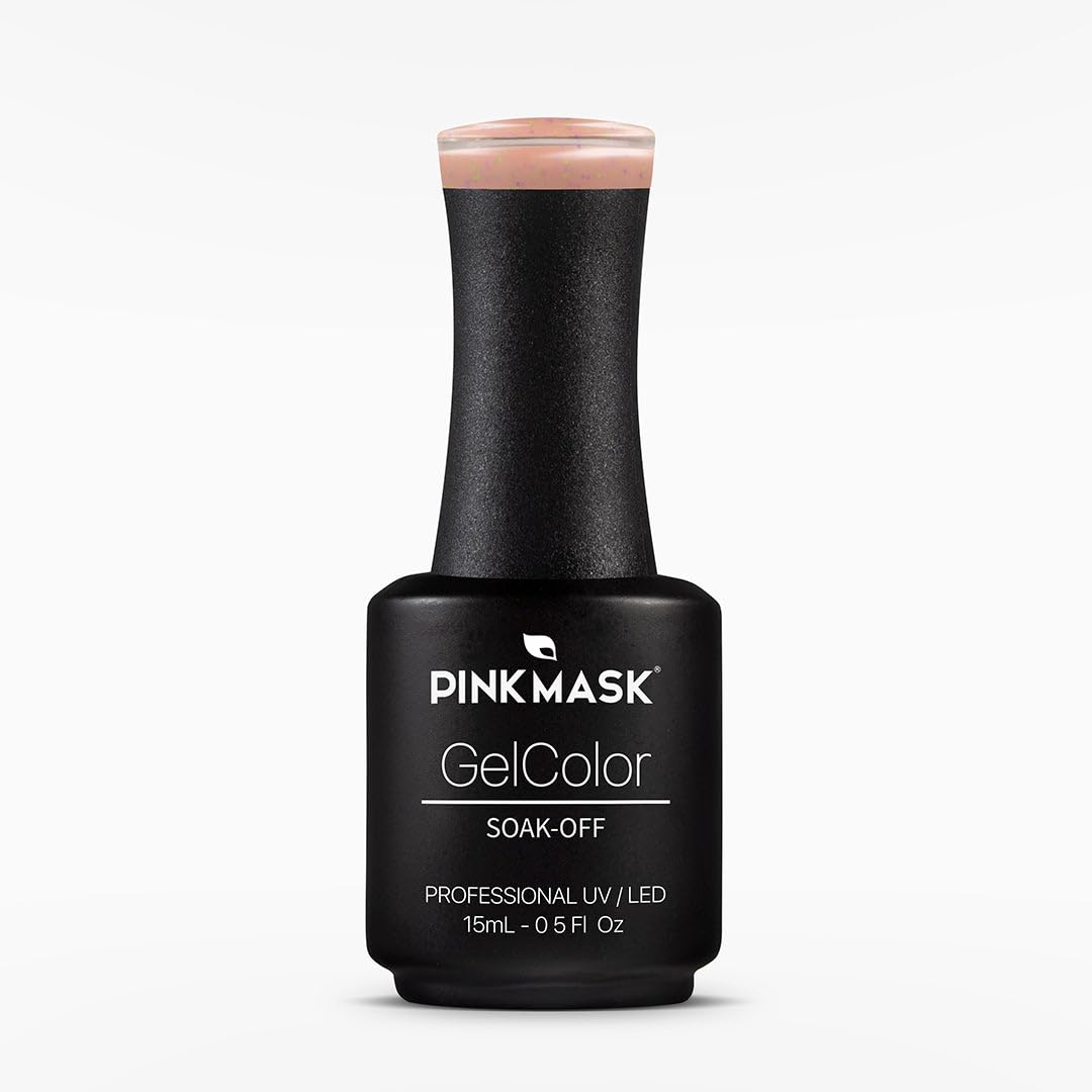 PINK MASK Gel Color Nail Polish Ledania - Street Art Col. 15ml / o.5 oz - UV/LED Gel Polish, Non Wipe, Long Lasting, Soak Off Formula