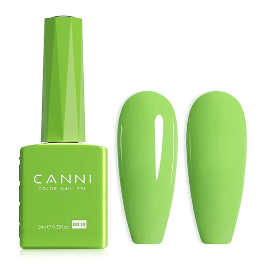 CANNI Pastel Lime Green Gel Nail Polish, 1Pcs Bringt Sage Light Green Gel Polish Mint Color High Gloss Soak Off U V Nail Manicure Salon DIY