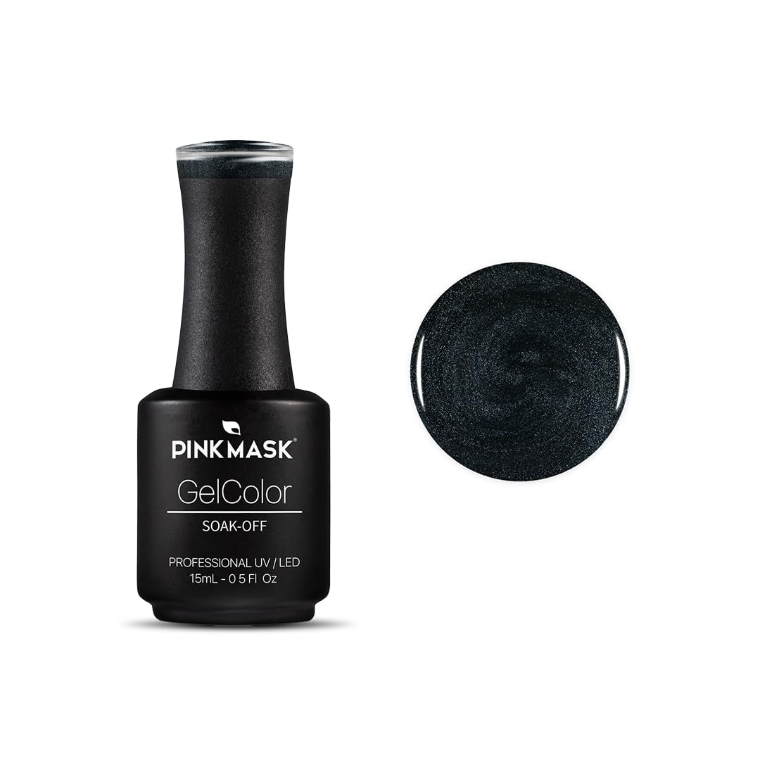 PINK MASK Gel Color Nail Polish Lucky - Cruella Col. 15ml / o.5 oz - UV/LED Gel Polish, Non Wipe, Long Lasting, Soak Off Formula