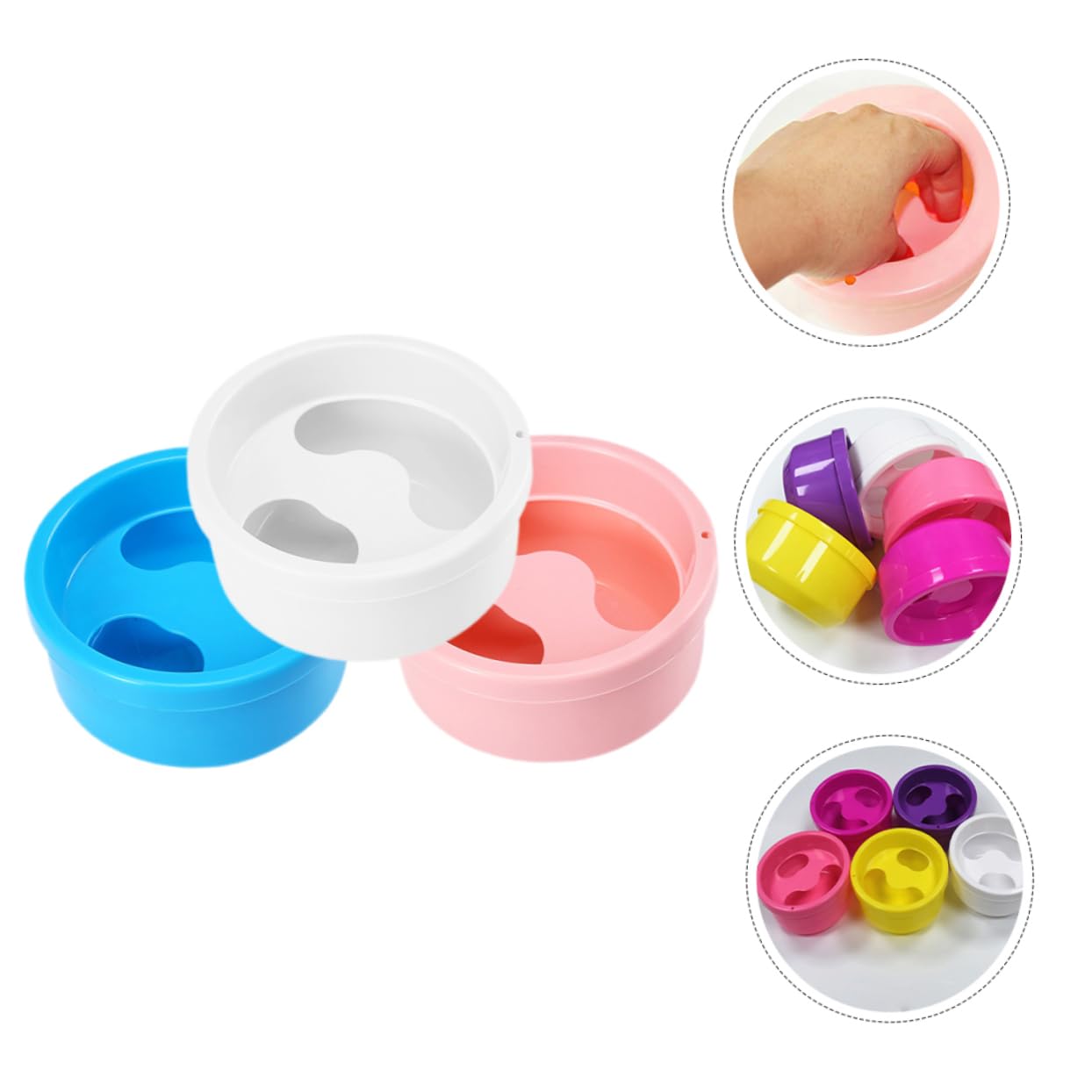 Ergonomic Nail Soaking Bowl Plastic Manicure Bowl for Gel Nail Polish Removal
