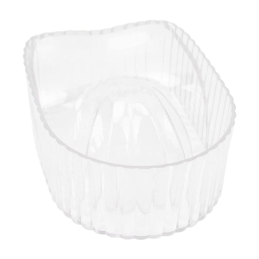 2 PCS Nail Soak Bowl, Manicure Bowl for Nail Art Polish Removal, Wash Soaker Tray with Integrated Design, Ergonomic Design for Manicurists, Suitable for Nail Shops (Transparent)