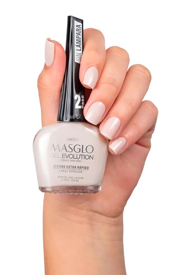MASGLO Gel Evolution – Set of 3 Nail Polishes No UV/LED Lamp Needed, Fast-Drying, 12-Day Wear, 14-Free Formula, High-Gloss Finish, vegan (0.5 oz Each)