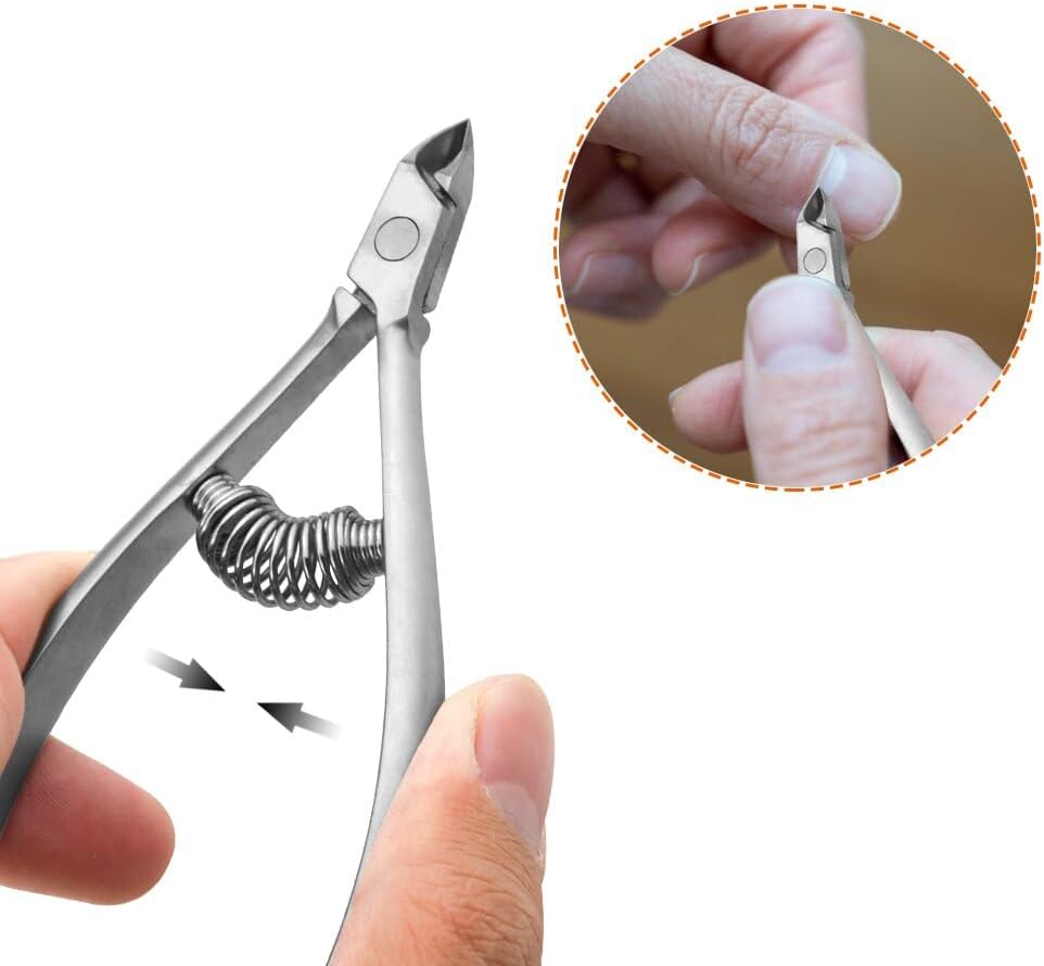 Cuticle Nipper Cuticle Remover Cuticle Trimmer Stainless Steel Cuticle Cutter Clipper Nail Tools for Fingernails and Toenails
