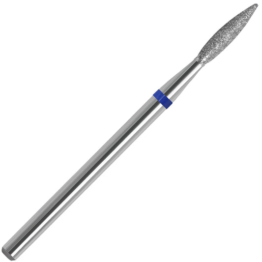 Cuticle Nail Drill bit with Case for Manicure and Pedicure, Russian Electric File bits, Diamond E-File, Flame (Drop), Non Painful Efile for Nail Salon Manicure(Medium)