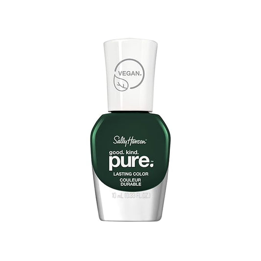 Sally Hansen Good. Kind. Pure. Nail Polish | Plant-Based, Vegan, 16-Free Formula | Opaque, Shiny | 374 Matcha Love | Dark Green Nail Color