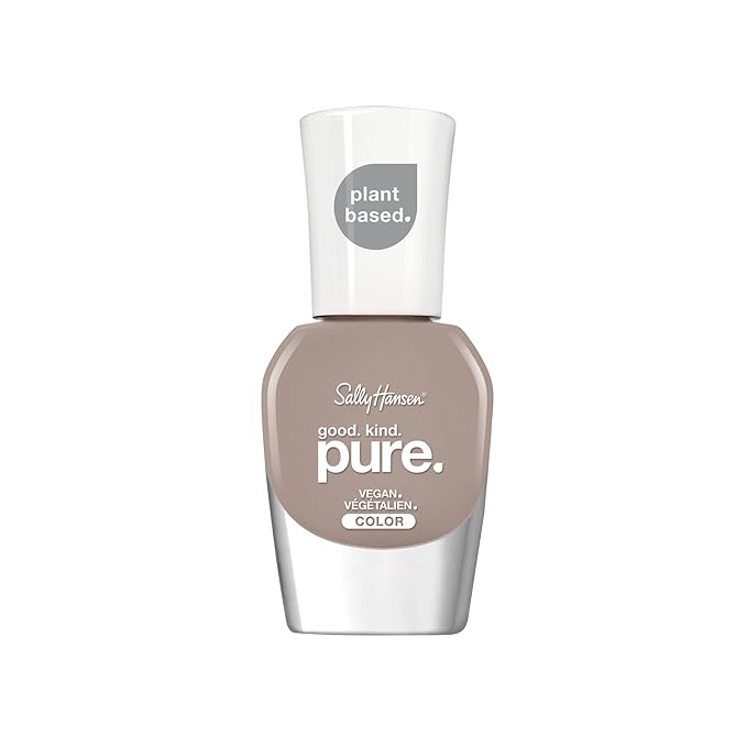 Sally Hansen Good. Kind. Pure. Nail Polish | Plant-Based, Vegan, 16-Free Formula | Opaque, Shiny | 150 Mother Earth | Taupe Beige Nail Color