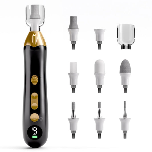 Electric Nail File Drill: Rechargeable Codless Nail Drill Set Kit for Acrylic Gel Dip Powder Nails, 9-Speed Professional Manicure Pedicure Machine, Portable and Lightweight for Home & Salon Use
