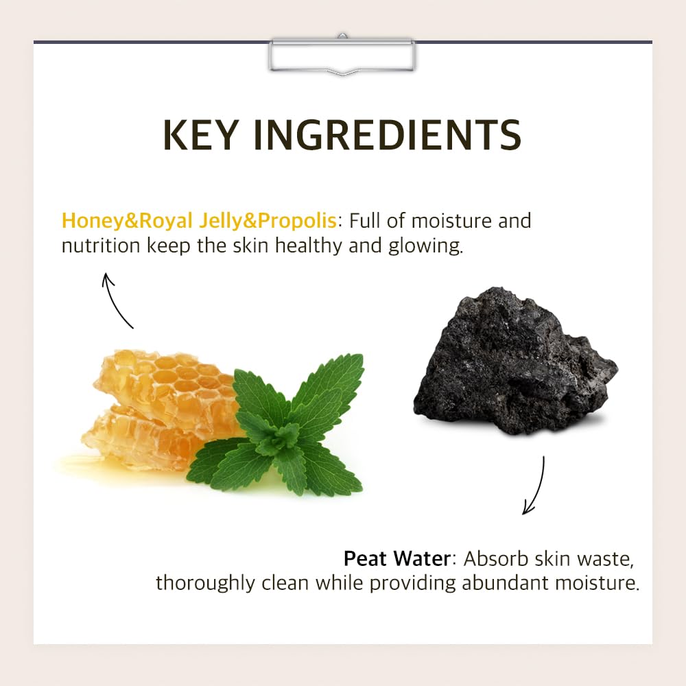 Papa Recipe Bombee Black Honey Mask 10 Pack – Charcoal & Propolis Sheet Mask for Pore Care and Hydration – Korean Skincare