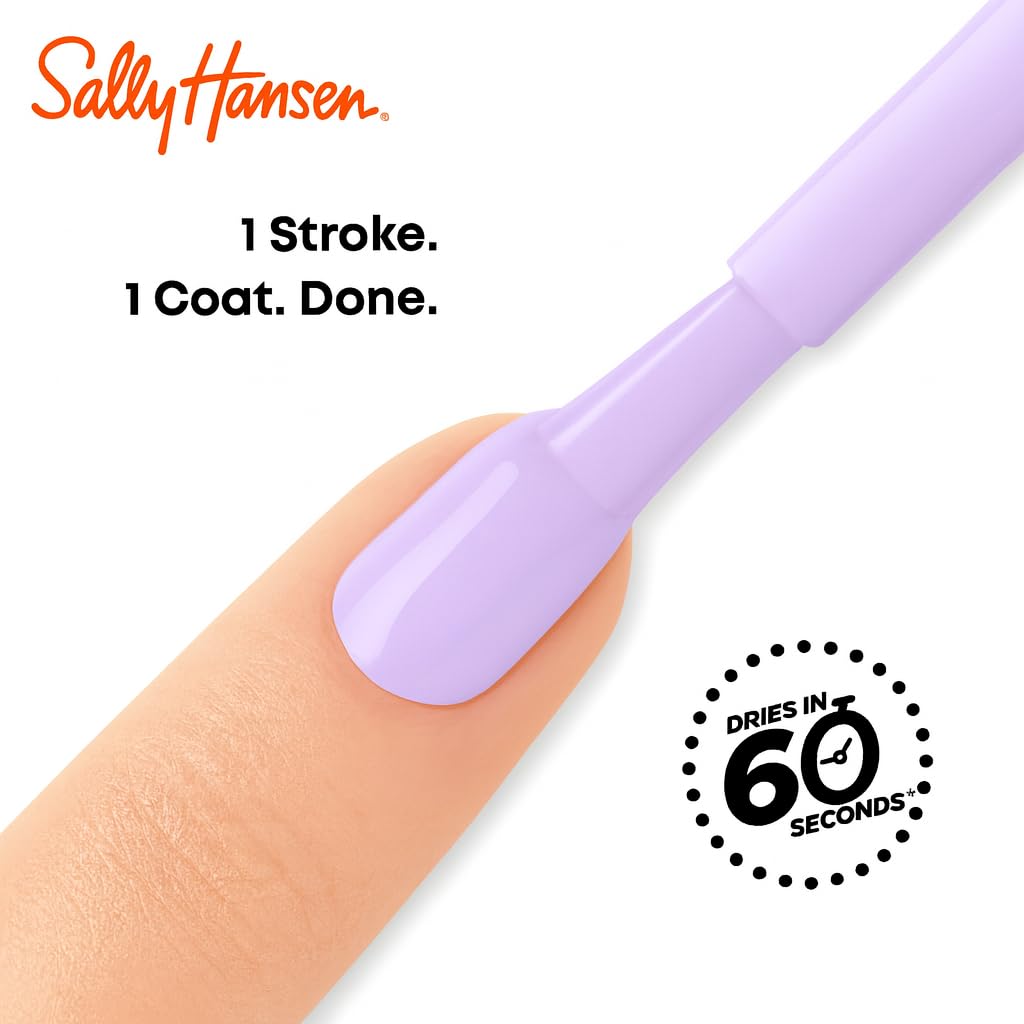 Sally Hansen Insta-Dri Galactic Nail Polish | Quick Dry, Long Lasting, Streak-Free Shine | Sheer, Shimmery | 111 Inter-Stellar | Celestial Lilac Nail Color