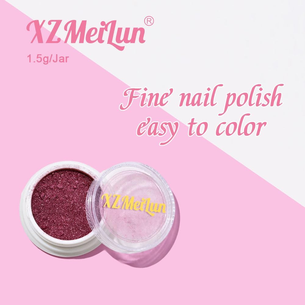 Silver Magic Mirror Chrome Nail Powder, Big-Capacity 1.5g Metallic Dust Holographic Effect Powder Pigment Glitter Manicure Kit, Nail Art, Can Mixed with Builder Gel Nail Polish for Use