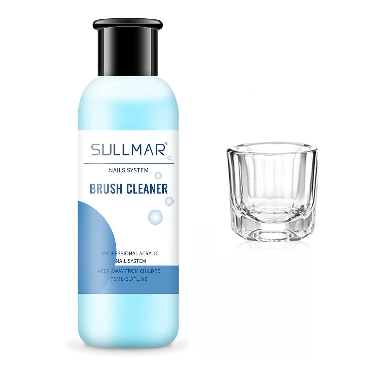 Nail Art Brush Cleaner & Restorer Quickly Clean Gel Nail Brushes Nail Brush Preserver for Any Nail Art Brush DIY Salon at Home 2.5fl.oz