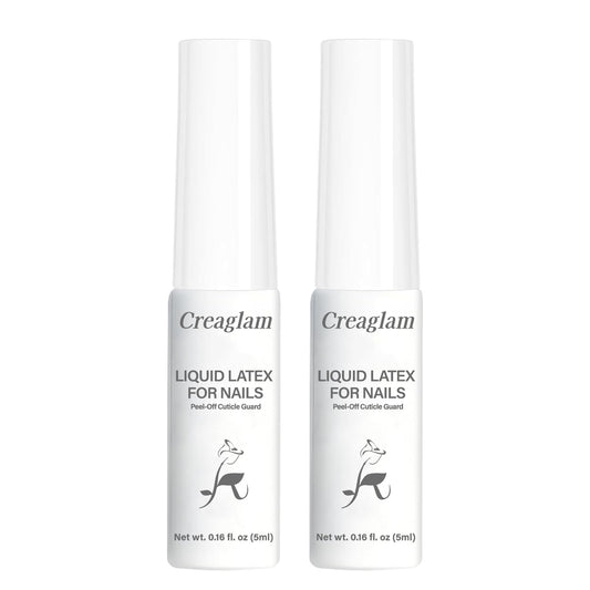 Liquid Latex for Nails - 2-Pack Set - Quick-Dry, Peel Off Cuticle Guard & Nail Polish Barrier Protector for Flawless Manicures & Nail Art (2 x 5ML Bottles)