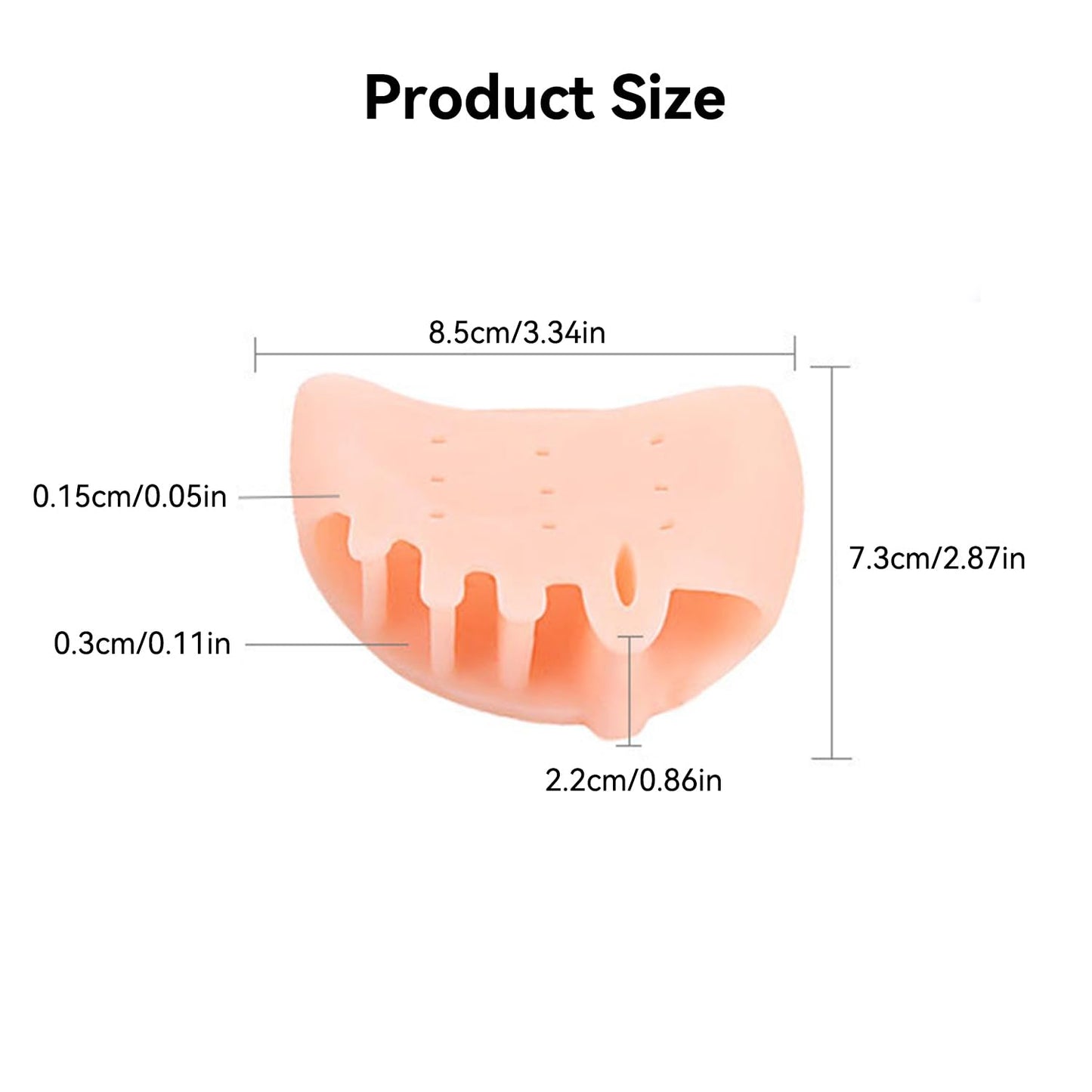 4 Pairs Silicone Toe Separators, 2026 New Bunion Corrector for Women, Ball of Foot Cushions, Toe Separators Breathable and Soft, Corrector, for Foot Alignment & Pain Relief, 4PCS*Mix