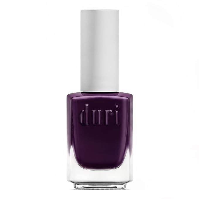 duri Nail Polish, 595 Absolute Intimacy, Deep Purple, Full Coverage, Glossy Finish, Fast Drying, 0.45 Fl Oz