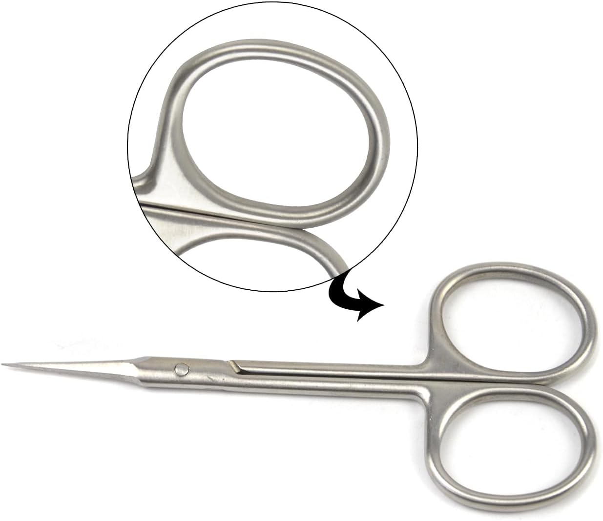 Cuticle Scissors Extra Fine Multi-purpose Beauty Scissors for Eyebrow, Eyelash, Manicure, Pedicure and Dry Skin (Straight Tip)