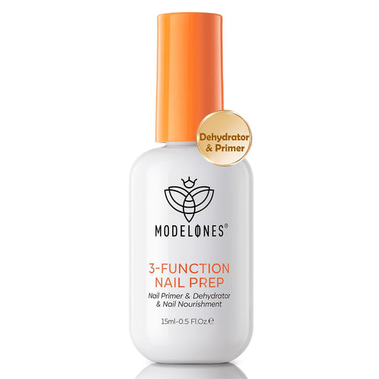 modelones Nail Dehydrator and Primer, 3-in-One HEMA-Free Nourishing Prep for Acrylic & Gel Nails, Supports Growth