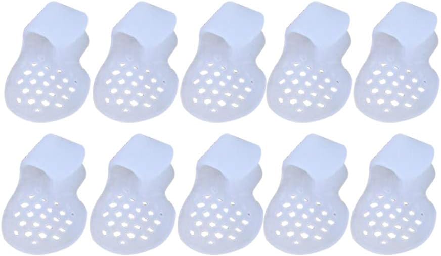 10 Pinky Toe Cushion Splints - Gel Toe Separators & Straightener, Prevent Blisters, Corn, Pain Relief