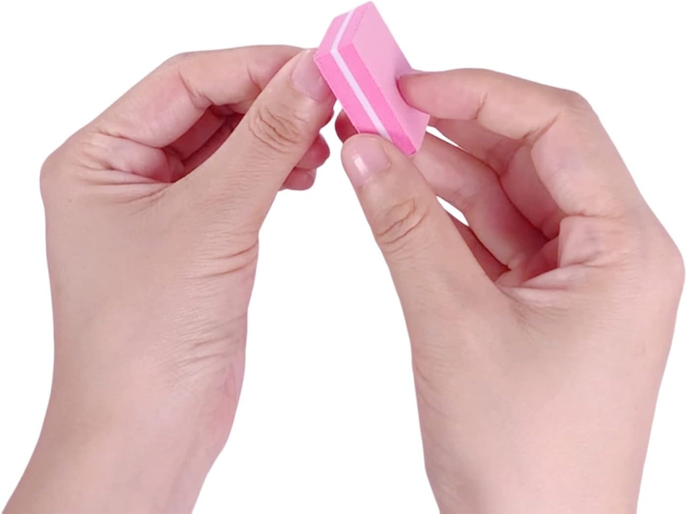 Nail Buffers (50 Pack), Mini Buffer Block Nail File for Acrylic Nails and Natural Nails, 100/180 Grit Nail Buffer Block Bulk Buffing Blocks for Nail Buff Professional Manicure File Blocks Set Pink