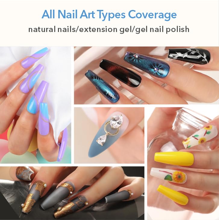 Gel Top & Base Coat Set, 2 Pcs 15ml No Wipe HEMA-Free Nail Polish Kit, Shiny Long Lasting Soak Off Gel for Nail Art, Manicure Christmas Gift for Women & Professional Nail Salons