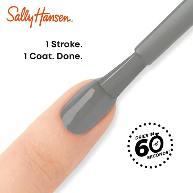 Sally Hansen Insta-Dri Galactic Nail Polish | Quick Dry, Long Lasting, Streak-Free Shine | Sheer, Shimmery | 109 Chromatica | Silver Chrome Nail Color