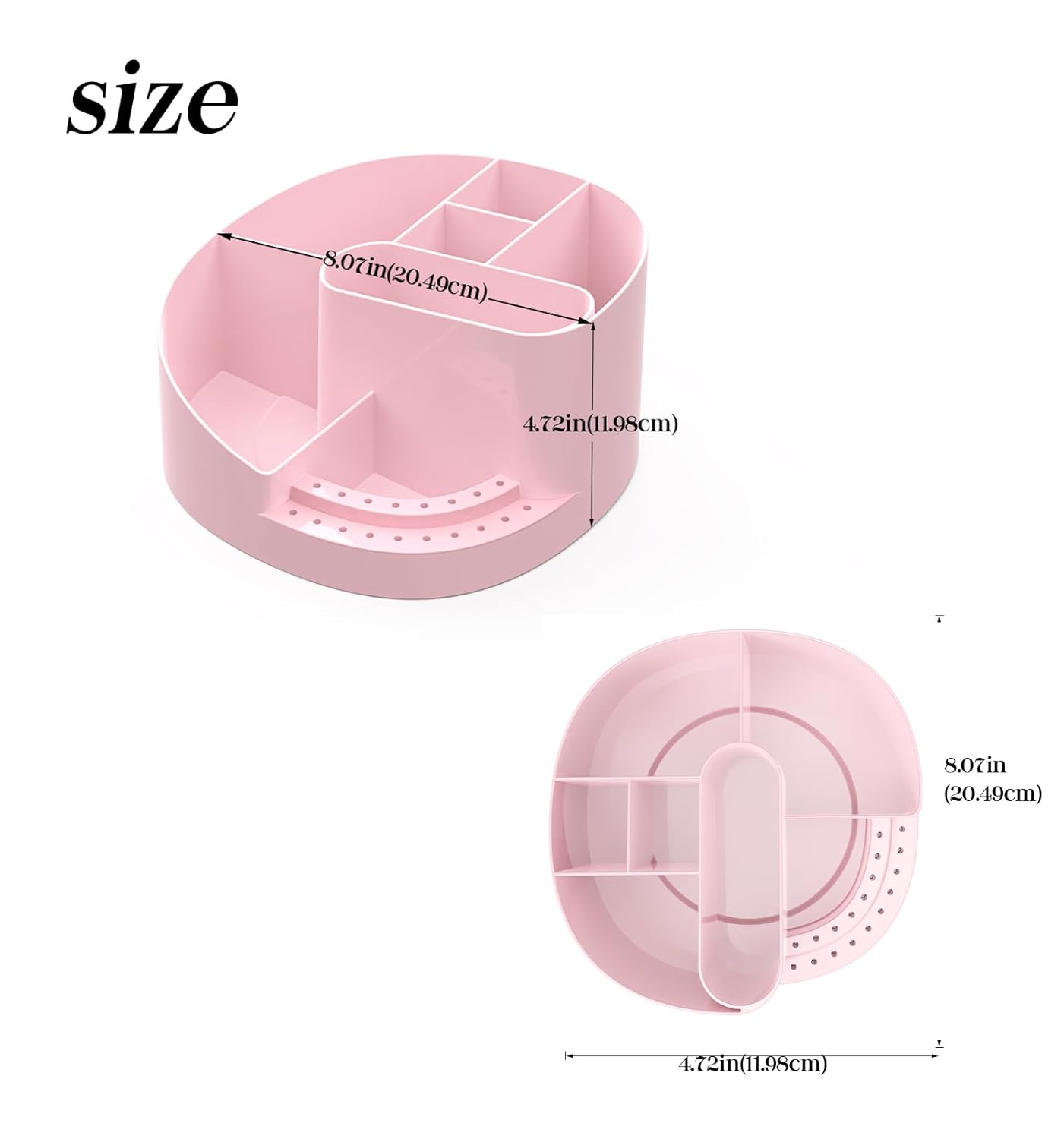 Nail Drill Holder 18 Hole Nail Drill Bit Holder Nail Organizer Professional Stand with 8 Compartments for Nail Tech Tools (Tools not included)