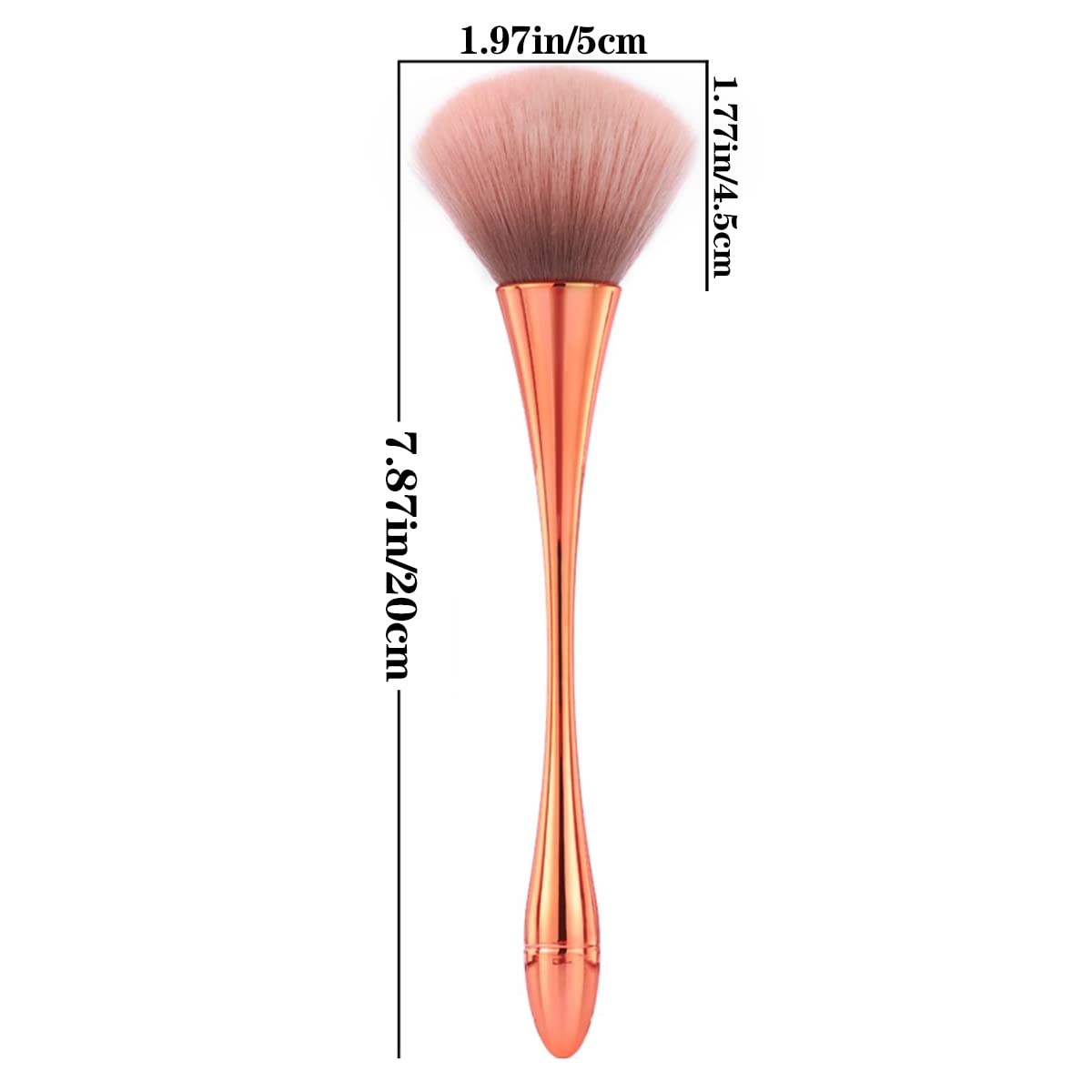 3Pcs Nail Dust Brush Acrylic Brush Cleaner Nail Brushes for Cleaning Dust Dip Powder Brush Large Makeup Brush Blush Brush Nail Clean Up Brush Manicure Brush