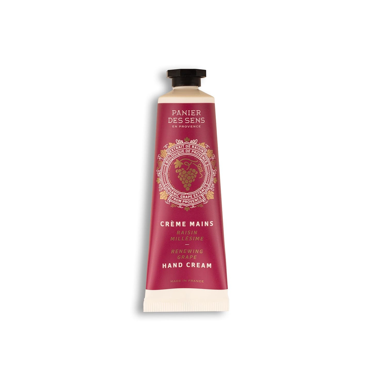 Panier des Sens - Small Hand Cream for Dry Cracked Hands – Grape Mini Hand Lotion for Dry Skin - With Shea Butter and Grape Seed Oil - Hand Care 97% Natural Ingredients - Travel Size 1 floz