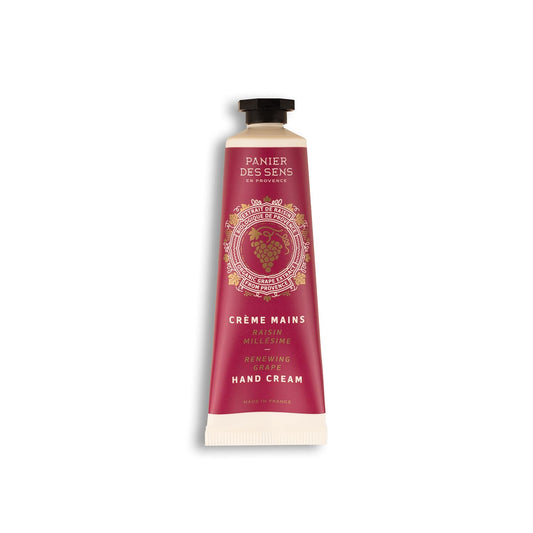 Panier des Sens - Small Hand Cream for Dry Cracked Hands – Grape Mini Hand Lotion for Dry Skin - With Shea Butter and Grape Seed Oil - Hand Care 97% Natural Ingredients - Travel Size 1 floz