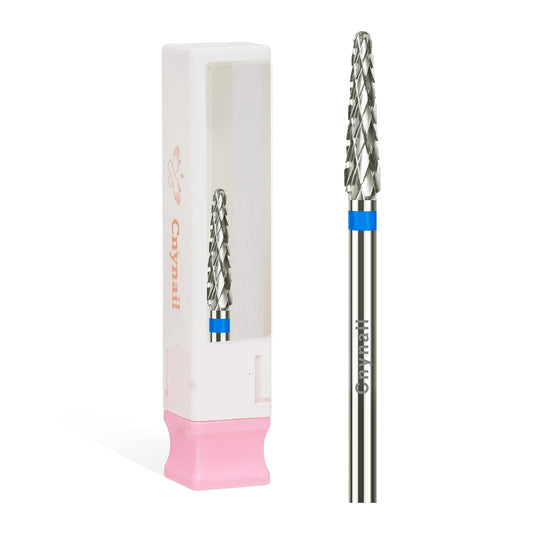 3/32" Small Cone Clean Medium Grit Carbide Cuticle Cleaner Bit for Electric Nail Drills – Professional Manicure Tool for Nail Salons and Home Use (M Grit. Silver)