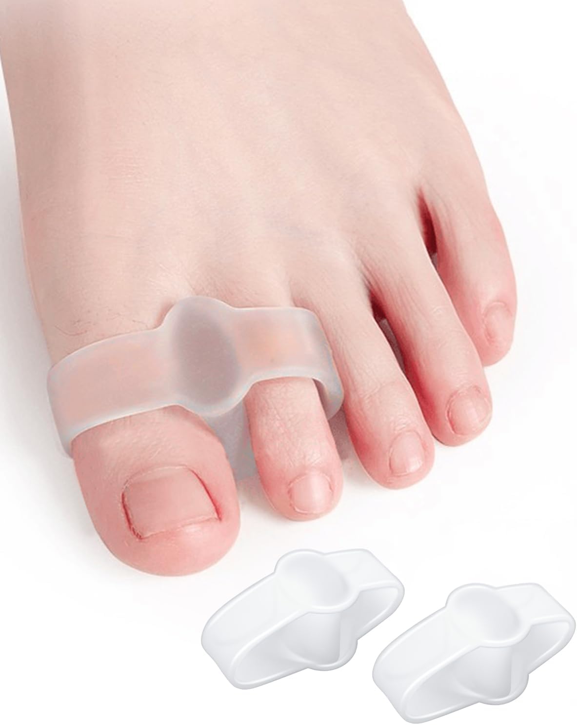 10 Pack Bunion Toe Corrector, Gel Toe Separators Big Toe Spacers with 2 Loops for Women Big Toe, Bunion Pain Relief, Overlapping Toe, Hammer Toe (Clear)