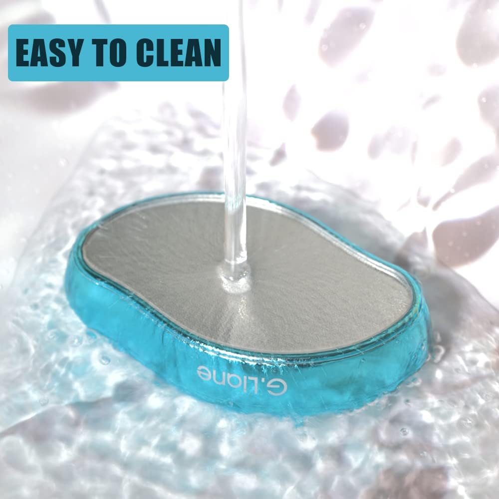 Nano Glass Foot File Callus Remover - Crystal Glass Pedicure Foot Care Foot Scrubber Painless Dry and Wet Use for Hard Skin Calluses Removal (Blue)