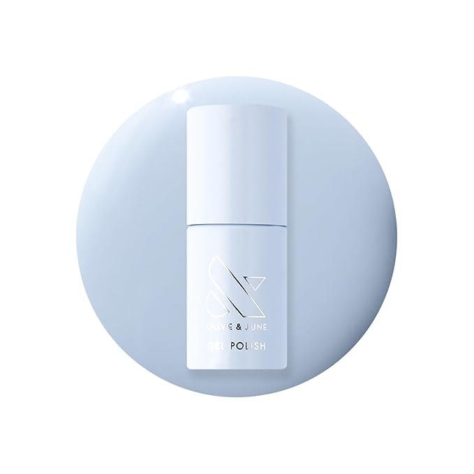 Olive & June Gel Polish | UV LED Nail Lamp Needed | Long Lasting Formula | Up to 21 Days of Wear | No Damage Removal|Salon-Quality Manicure Pedicure at Home|Vegan HEMA-Free Cruelty-Free| BP Icy Blue