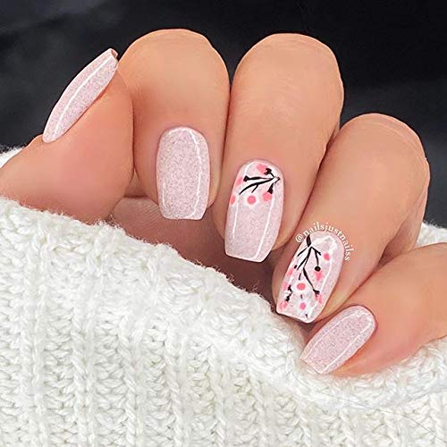 duri Nail Polish, 772 Candy Sky, Baby Pink Speckle Lacquer, Full Coverage, Textured Dot Design | 0.45 Fl. Oz.