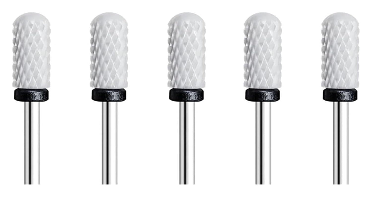 WWJN 5Pc Ceramic Nail Art Drill Bits Rotary Cutter Clean Apparatus for Manicure Nail Milling Machine Accessories Removal Nail Gel Tool