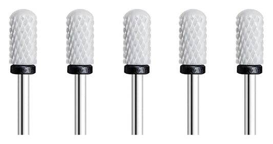 WWJN 5Pc Ceramic Nail Art Drill Bits Rotary Cutter Clean Apparatus for Manicure Nail Milling Machine Accessories Removal Nail Gel Tool