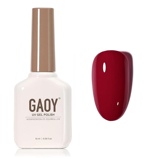 GAOY Red Gel Nail Polish, 16ml Soak Off Gel Polish, UV Light Cure for Nail Art DIY Manicure at Home, 4159 Midnight Rose